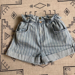 Women's Billabong Shorts, Blue & White Striped, Size M